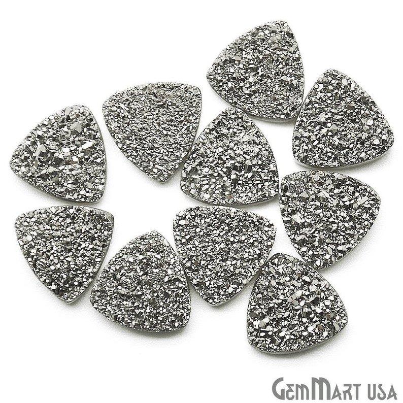 Plain Druzy 16mm Trillion Shape Loose Cabochon (Pick Your Color) - GemMartUSA