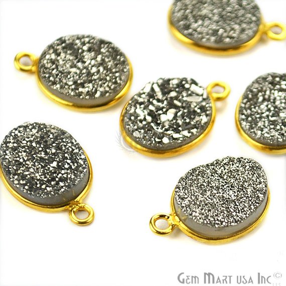 druzy connector beads, druzy connector