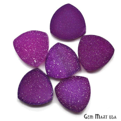 Plain Color Druzy 16mm Trillion Shape Loose Cabochon (Pick Your Color) - GemMartUSA