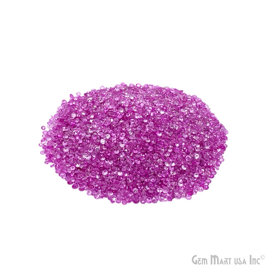 Pink Sapphire Wholesale Gemstones, 100% Natural Precious Gems, Pink Faceted Loose Gems, 2.5mm, Round, 1 Carat
