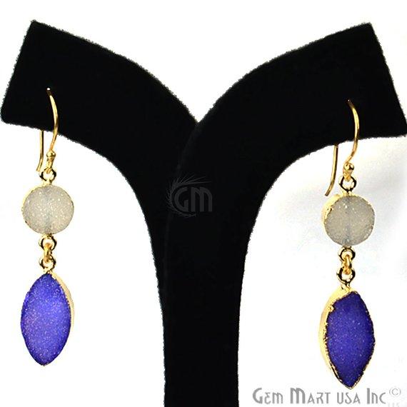 Purple and White Druzy