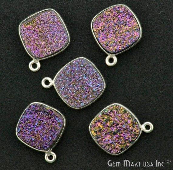 druzy connector beads, druzy connector