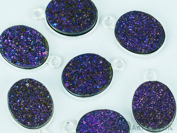 druzy connector beads, druzy connector