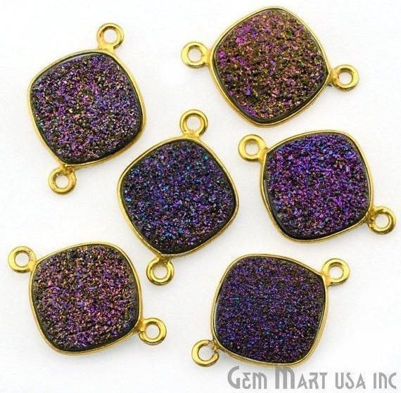 druzy connector beads, druzy connector