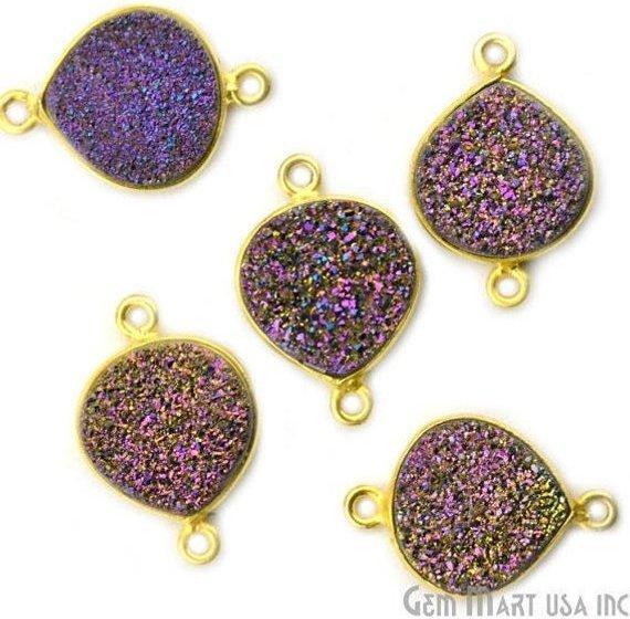 druzy connector beads, druzy connector