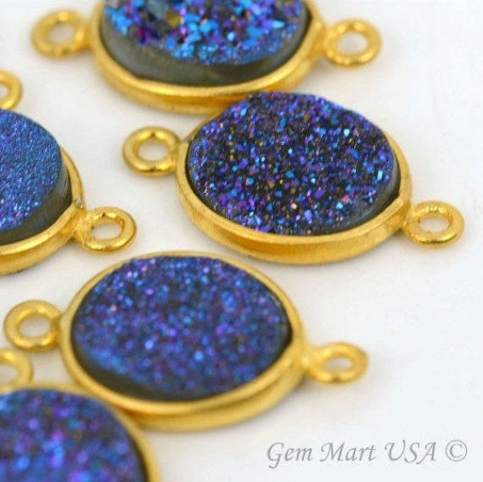 druzy connector beads, druzy connector