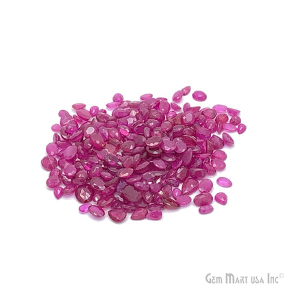 Ruby Wholesale Gemstones, 100% Natural Precious Gems, Pink Faceted Loose Gems, 5-8mm, Oval and Pear, 5 Carats