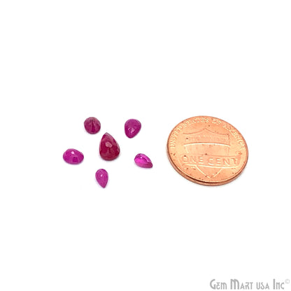 Ruby Wholesale Gemstones, 100% Natural Precious Gems, Pink Faceted Loose Gems, 5-8mm, Oval and Pear, 5 Carats