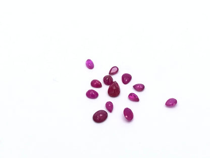 Ruby Wholesale Gemstones, 100% Natural Precious Gems, Pink Faceted Loose Gems, 5-8mm, Oval and Pear, 5 Carats