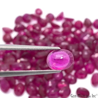 Ruby Wholesale Gemstones, 100% Natural Precious Gems, Pink Faceted Loose Gems, 6x8mm, Oval, 5 Carats