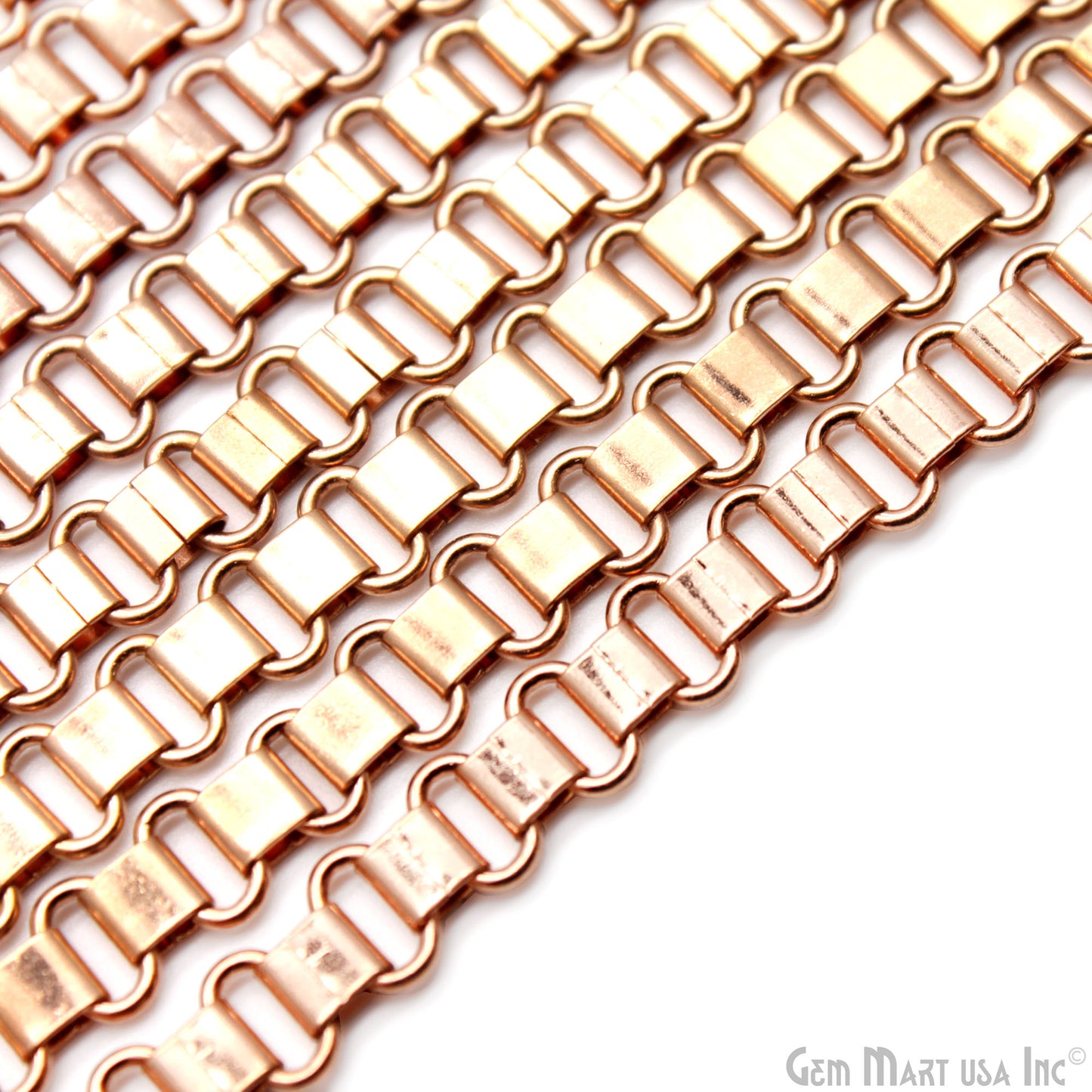 Egyptian Rose Oval 8x4mm Gold Plated Finding Link Chain