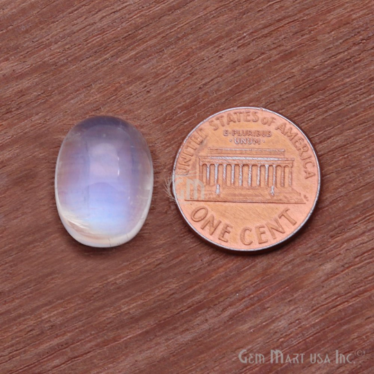 Rainbow Moonstone Cabochon 12x14mm Oval Loose Gemstone