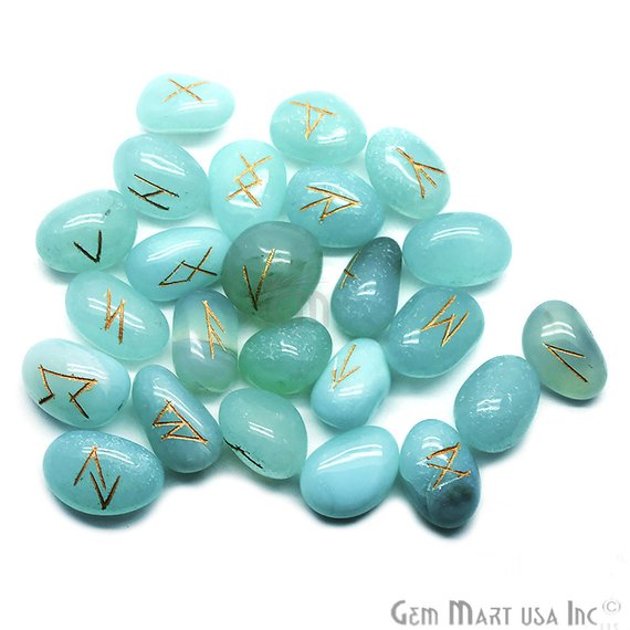 Rune Stones, Spiritual Stones, Futhark Reiki, Rune Stone Symbols, Gemstones - GemMartUSA