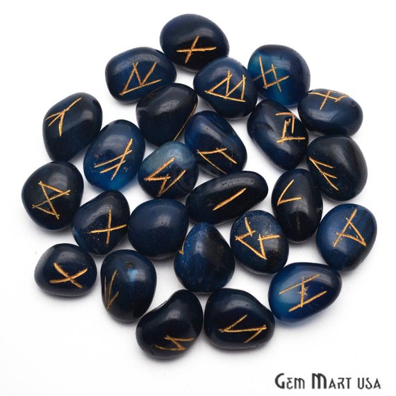 Rune Stones, Spiritual Stones, Futhark Reiki, Rune Stone Symbols, Gemstones - GemMartUSA