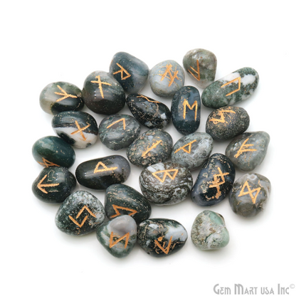 Rune Stones, Medium Size Spiritual Stones, Futhark Reiki, Rune Stone Symbols, Gemstones