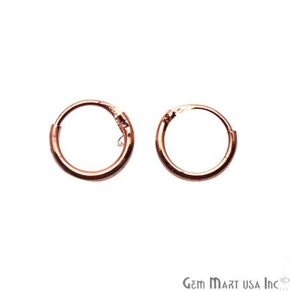 Round Shape Loop Hoop Finding Earrings (Pick your Metal, Size) (90016-1) - GemMartUSA