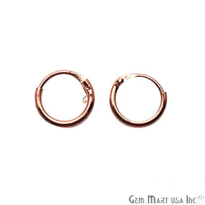 Round Shape Loop Hoop Finding Earrings (Pick your Metal, Size) (90016-1) - GemMartUSA
