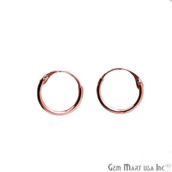 Round Shape Loop Hoop Finding Earrings (Pick your Metal, Size) (90016-1) - GemMartUSA