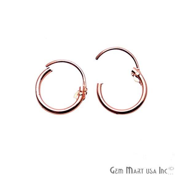 Round Shape Loop Hoop Finding Earrings (Pick your Metal, Size) (90016-1) - GemMartUSA