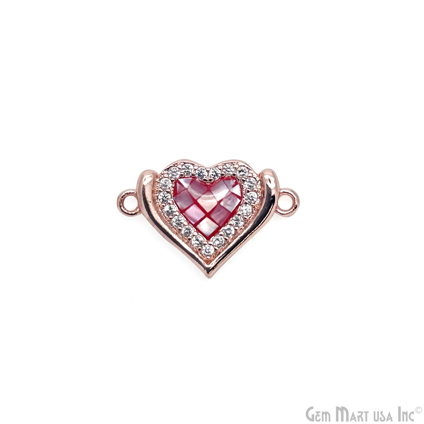 Heart Charm Pendant 18x12mm Double Bail Bracelet Charm