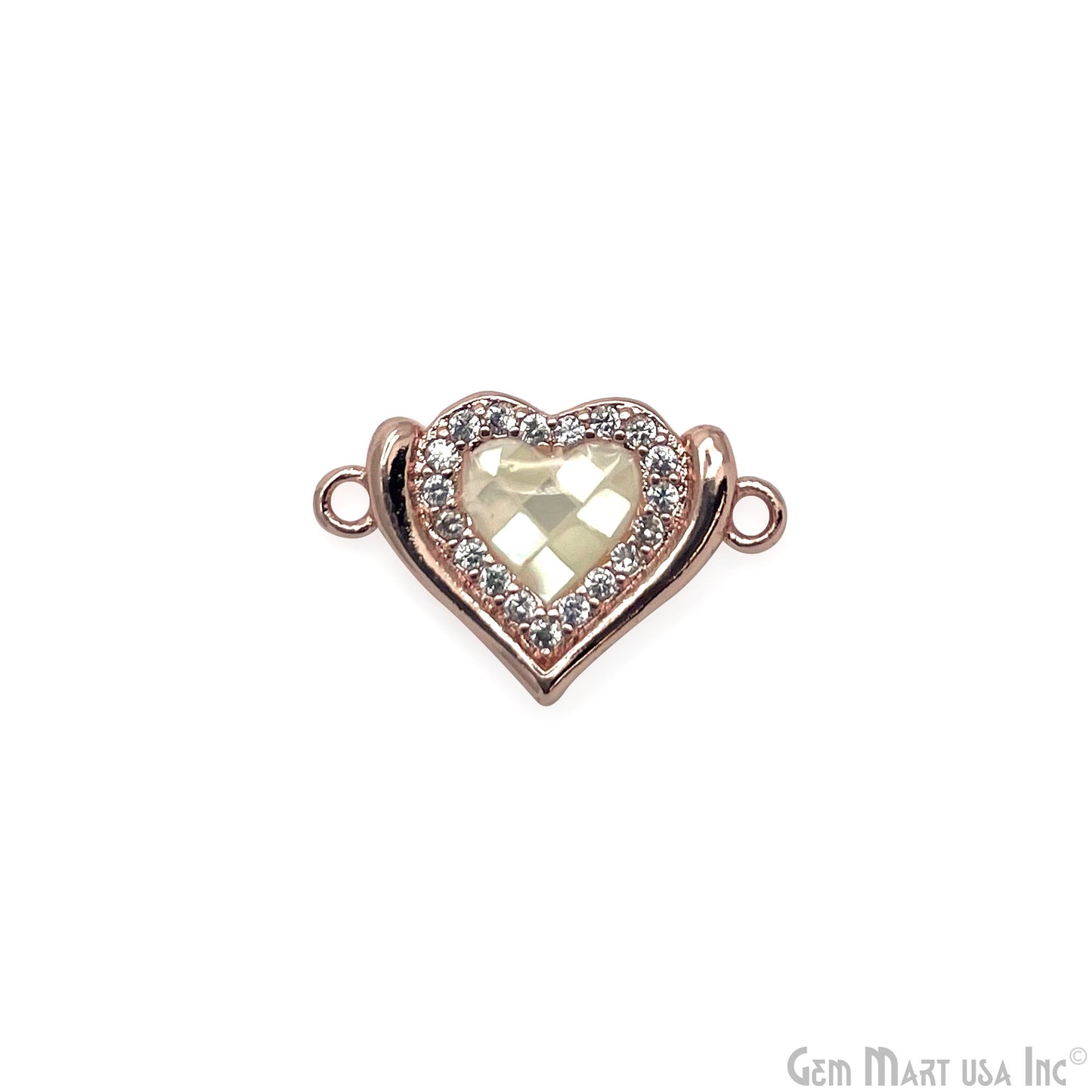 Heart Charm Pendant 18x12mm Double Bail Bracelet Charm