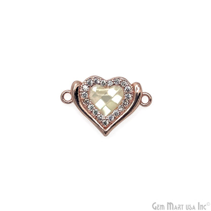 Heart Charm Pendant 18x12mm Double Bail Bracelet Charm
