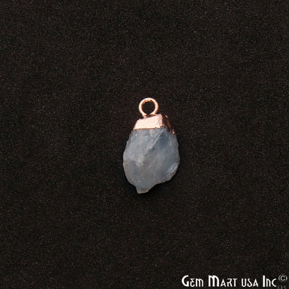 Rainbow Moonstone Single Bail Rose Gold Electroplated Gemstone Connector