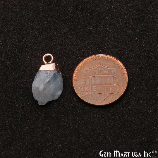 Rainbow Moonstone Single Bail Rose Gold Electroplated Gemstone Connector