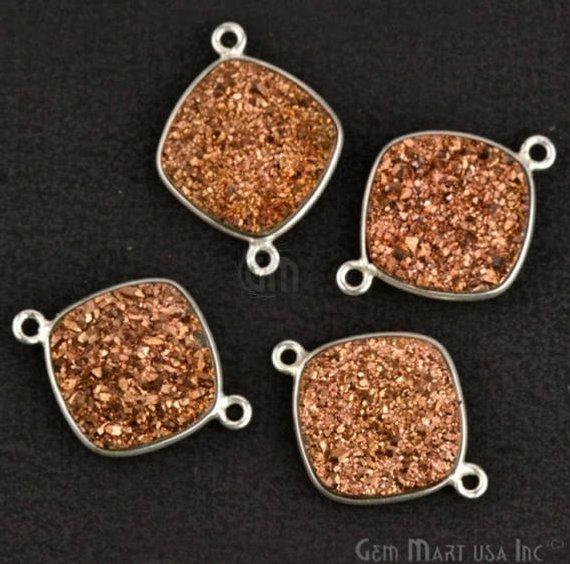 druzy connector beads, druzy connector