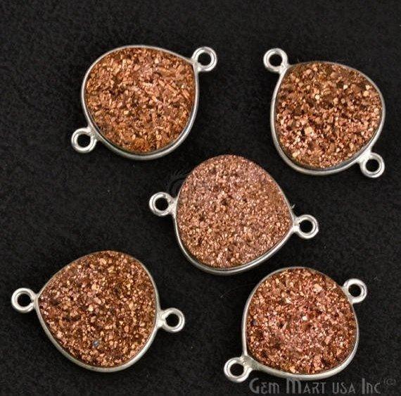 druzy connector beads, druzy connector