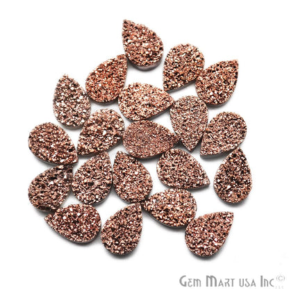 Plain Druzy 8x12mm Pear Shape Loose Cabochon (Pick Your Color) - GemMartUSA