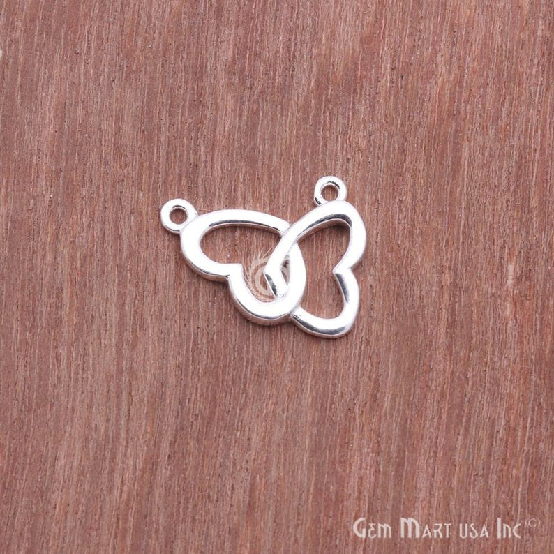 Heart Shape Finding Jewelry Charm (Pick Your Plating) - GemMartUSA