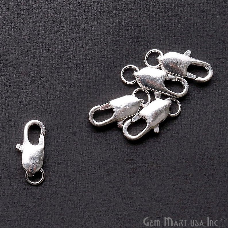 5pc Lot Silver Plated Bracelet Pendant Hook - GemMartUSA