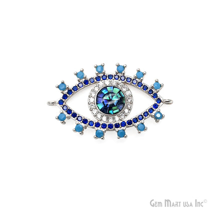 Evil Eye Charm Pendant 32x20mm Double Bail Evil Eye Bracelet Charm