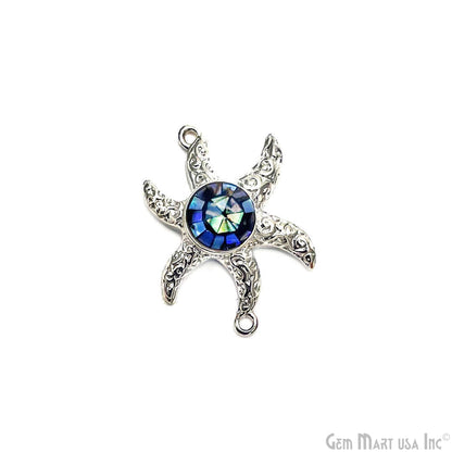 Starfish Charm Finding, 25mm Star Pendant, Bracelet Charm