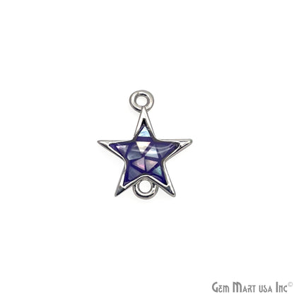 Shell Star Shape 12x11mm Double Bail Connector Charm