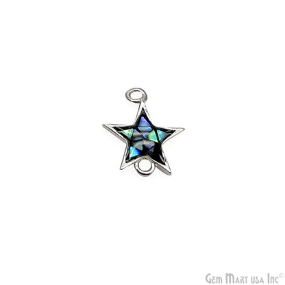 Shell Star Shape 12x11mm Double Bail Connector Charm