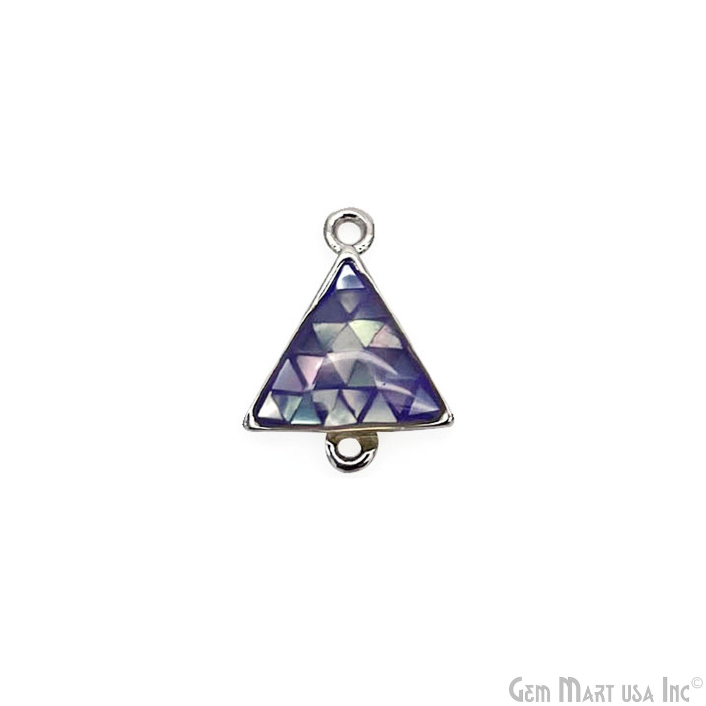 Shell Triangle Shape 15x11mm Double Bail Connector