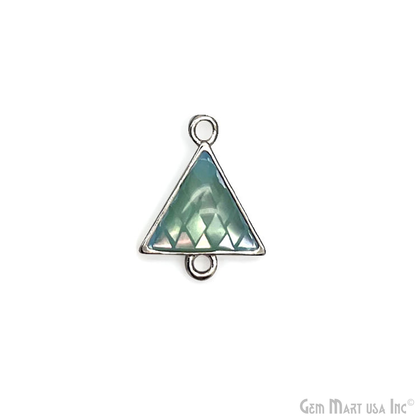 Shell Triangle Shape 15x11mm Double Bail Connector