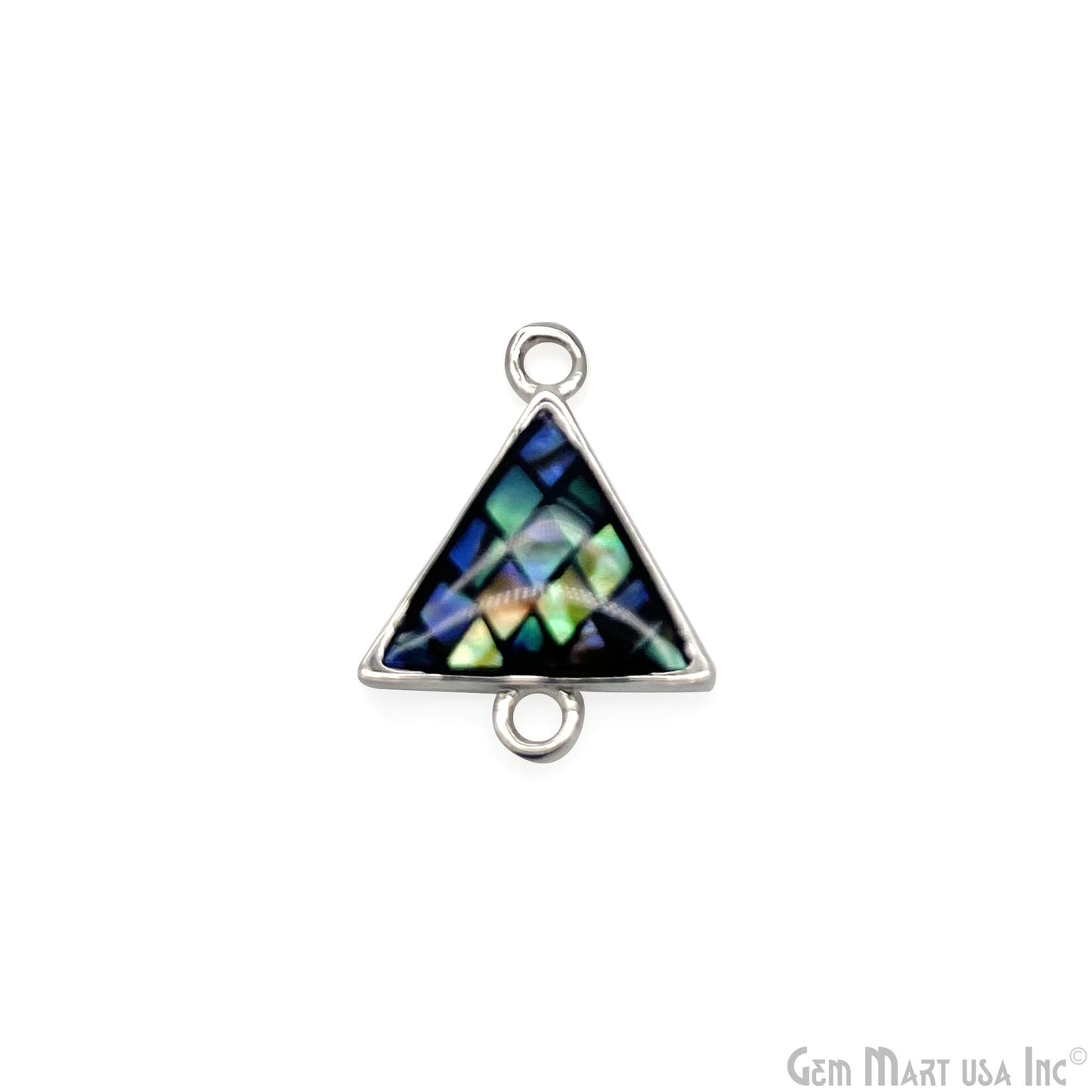 Shell Triangle Shape 15x11mm Double Bail Connector