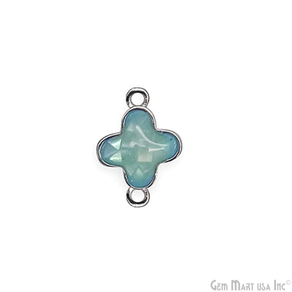Shell Charm Clover 10mm Double Bail Bracelet Charm Pendant