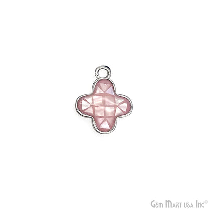 Shell Charm Clover 10mm Single Bail Bracelet Charm Pendant