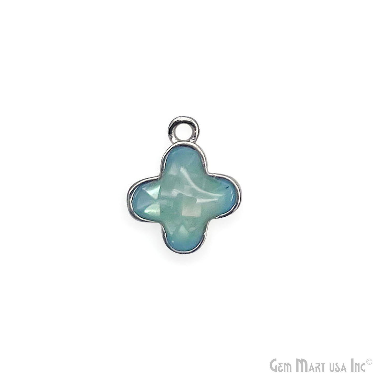 Shell Charm Clover 10mm Single Bail Bracelet Charm Pendant