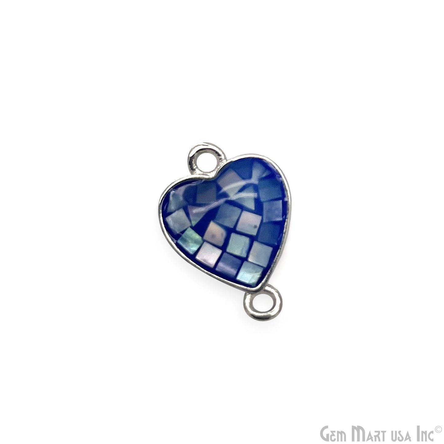 Shell Charm Heart 14x10mm Double Bail Bracelet Charm Pendant