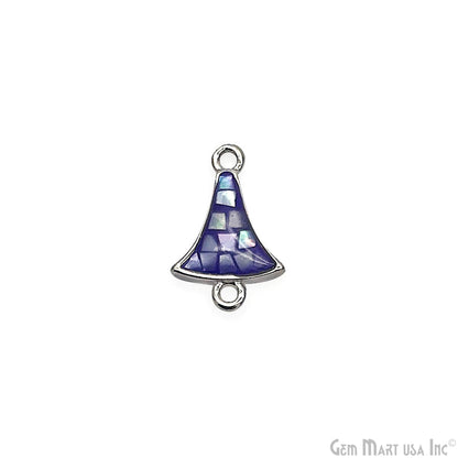 Shell Charm Free Form 15x10mm Double Bail Bracelet Charm Pendant