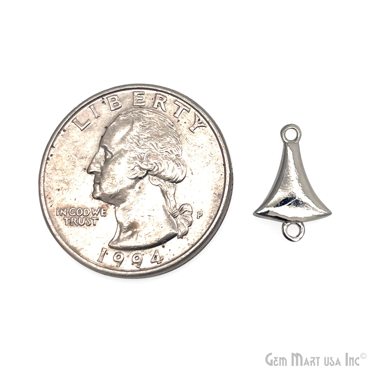 Shell Charm Free Form 15x10mm Double Bail Bracelet Charm Pendant