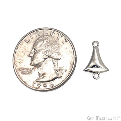 Shell Charm Free Form 15x10mm Double Bail Bracelet Charm Pendant