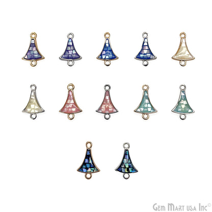 Shell Charm Free Form 15x10mm Double Bail Bracelet Charm Pendant