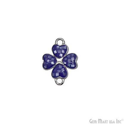Clover shape Charm Shell 16x12mm Double Bail Connector
