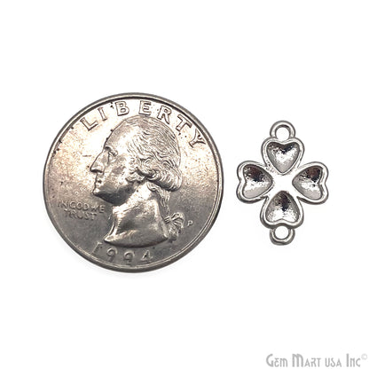 Clover shape Charm Shell 16x12mm Double Bail Connector